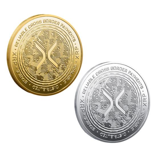 XRP Coin Hatıra Parası Finansal İnovasyonun Sembolü XRP Ethereum Coin Önde Gelen Dijital Coinleri Vurgulayan Meraklılar İçin Hediye Eğitici