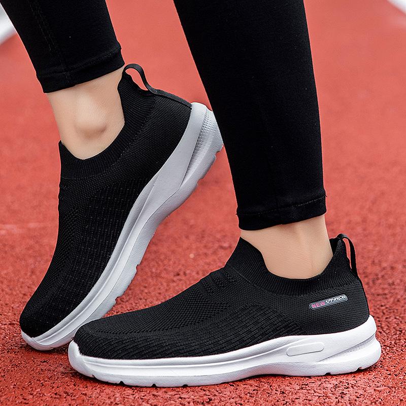 Unisex Menn Kvinner Lilla Fritidssko Myk Såle Slip-On Sneakers Løpesko Kvinner Lettvekt Loafers Gåsko Herrefottøy