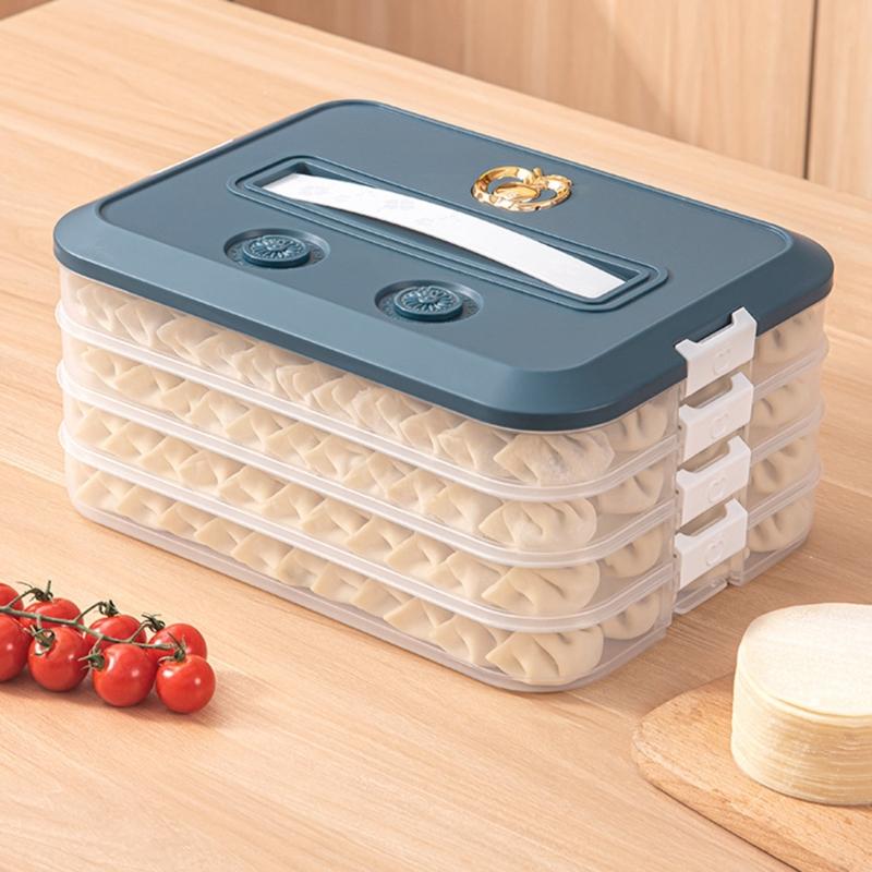 Praktische Mehrschichtige Keks- und Knödel-Organizer Mit Transparenten Designs und Griff Platzsparende Küchenutensilien