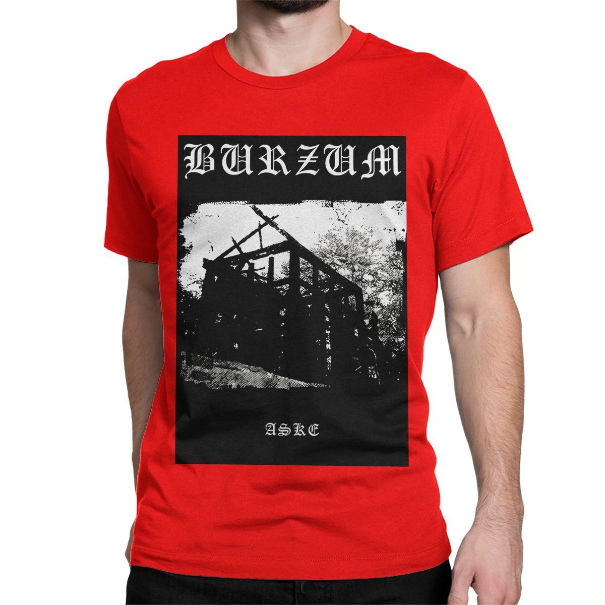 

Мужская Женская Футболка Aske Black Metal Rock Новинка Футболки из Чистого Хлопка с Коротким Рукавом Футболка Burzum Круглый Вырез Одежда Большого Размера S