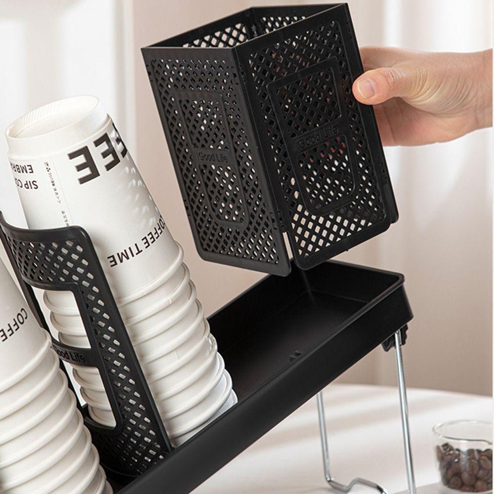 Multifunctional Disposable Cup Holder Single/Double Row Water Cup Organizer Countertop Organizer