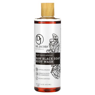 Vegan African Raw Black Soap Body Wash, 473 Ml (16 Oz)