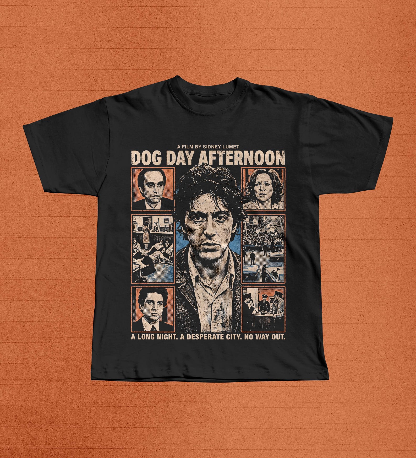 Dog Day Afternoon 1975 Film T-Shirt | Al Pacino Sonny Retro 70s Movie Graphic Tee S