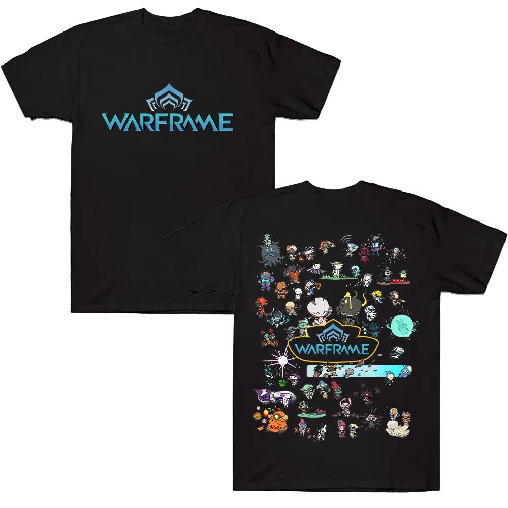Warframe Premium Oversized Anniversary T Shirt Fashion Round Neck Cotton Short Sleeve Tee Shirt Comic Casual Comfort Unisex Tees