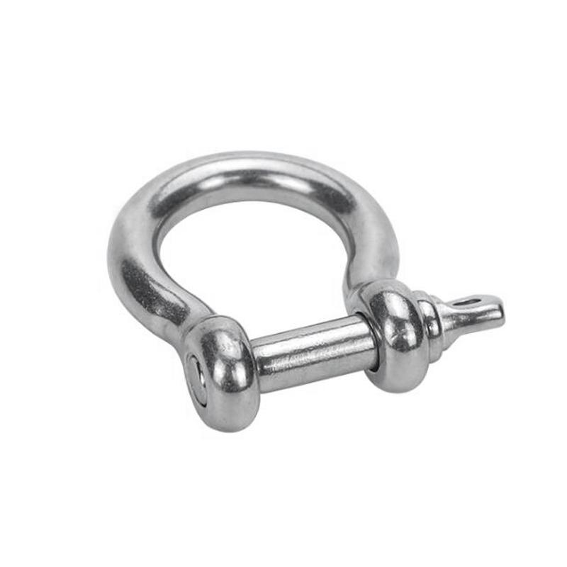 2Pcs Boat 304 Stainless Steel 4mm Ring Bow Anchor Shackle Chain Rigging Captive Pin For Yacht/Canoe/Speedboat Accessories