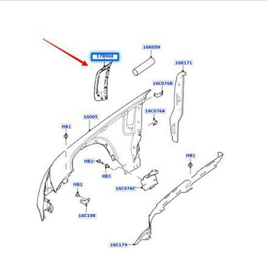 Kotflügelgitter vorne LR146278/LR146279 für 2020 Land Rover New Defender