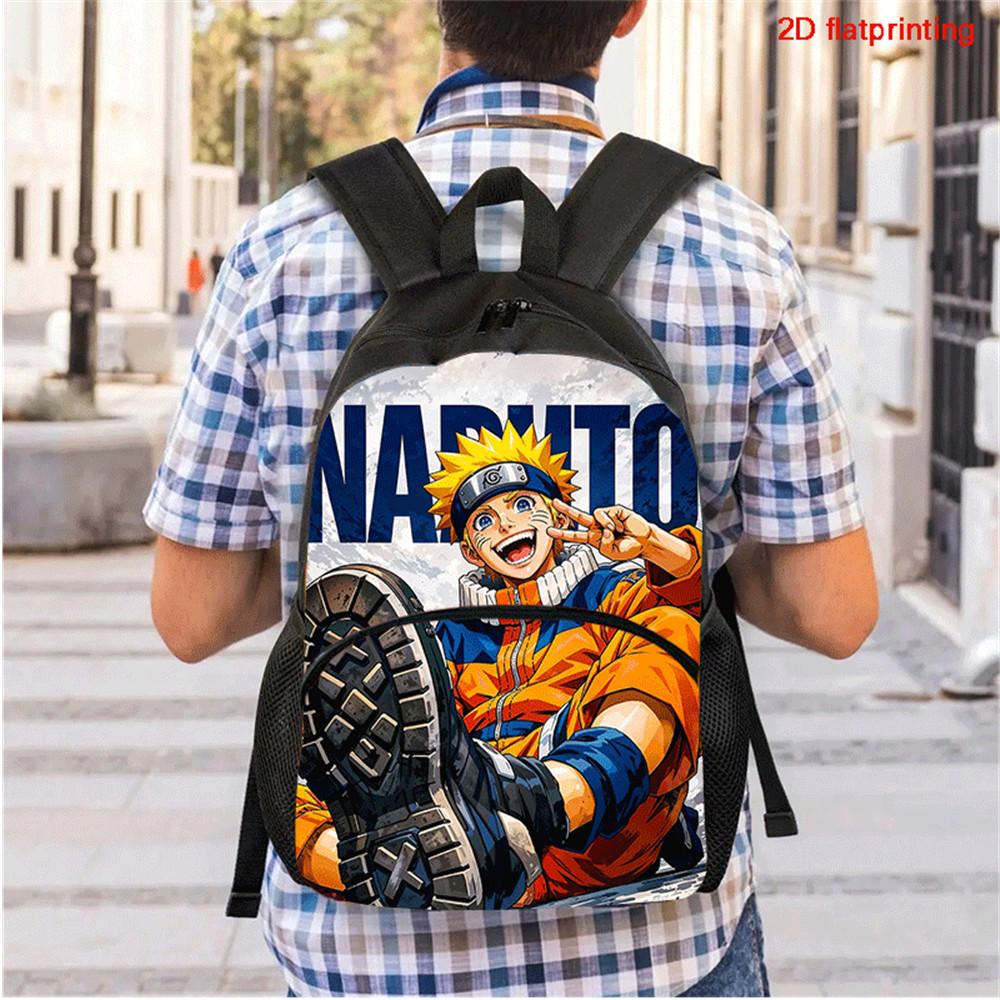 Lightweight NARUTO 3Pcs Set School Rucksack Set With Front Pocket Meal Tote Pencil Bag For Boys Girls Youth Aged 5-10