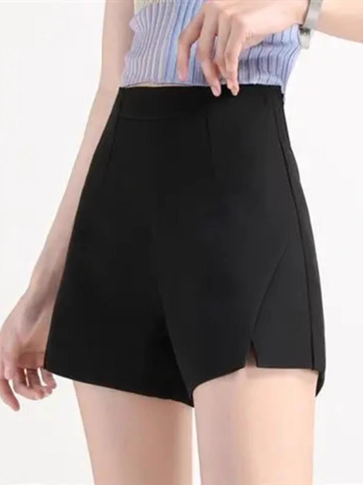 

2024 Summer High-Waisted Wide-Leg A-line Shorts for Petite Women L