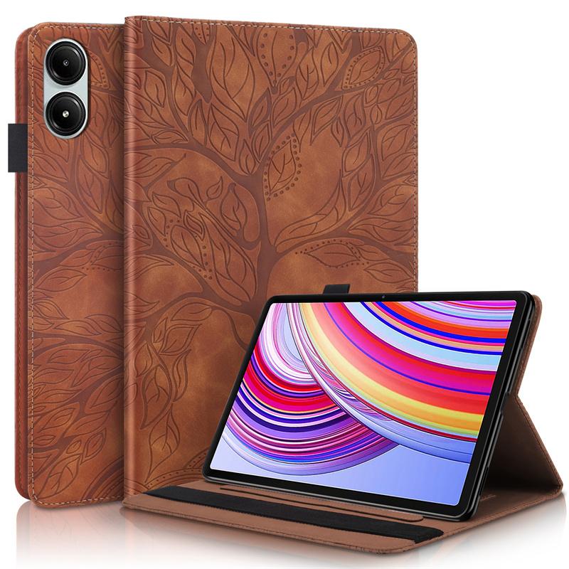 Funda For Redmi Pad Pro Case 12.1 Inch Emboss Tree PU Leather Flip Cover for Capa Poco Pad Xiaomi Redmi Pad Pro Case Coque 12.1"