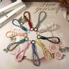 Color-blocked Knotted Mobile Phone Lanyard Creative Short Lanyard Keychain Lanyard Ring Detachable Anti-lost Lanyard 12CM