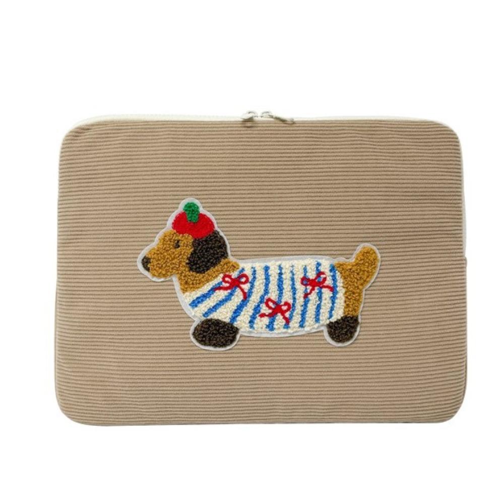 Sweet Tablet Sleeve Bag Cartoon Dog Girl Computer Bag Laptop Sleeve Bag  File Package