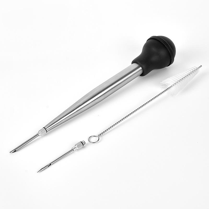Con Siringa da Tacchino ad Ago di Precisione 4pz/set Strumenti da Cucina