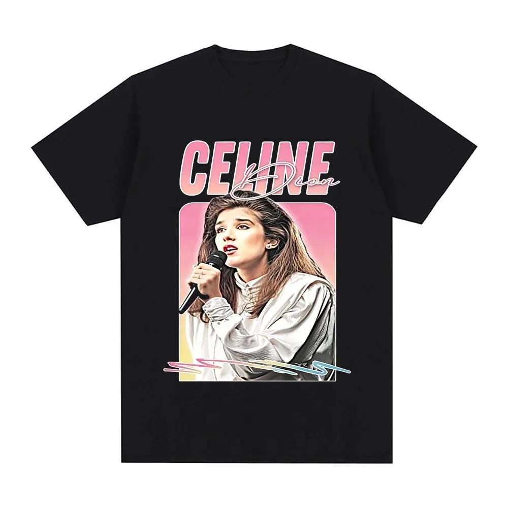 2026 New Singer Céline Dion Cotton T-shirt Graphic Print Tees Streetwear Fashion Women Men Casual O-Neck Adult Tops Summer 4XL