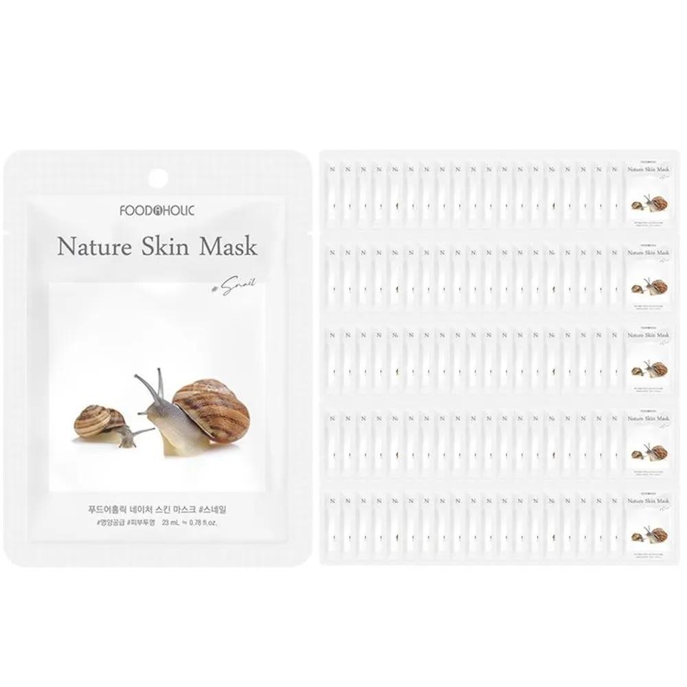 (100 Sheets) FoodaHolic Nature Skin Snail Mask Pack