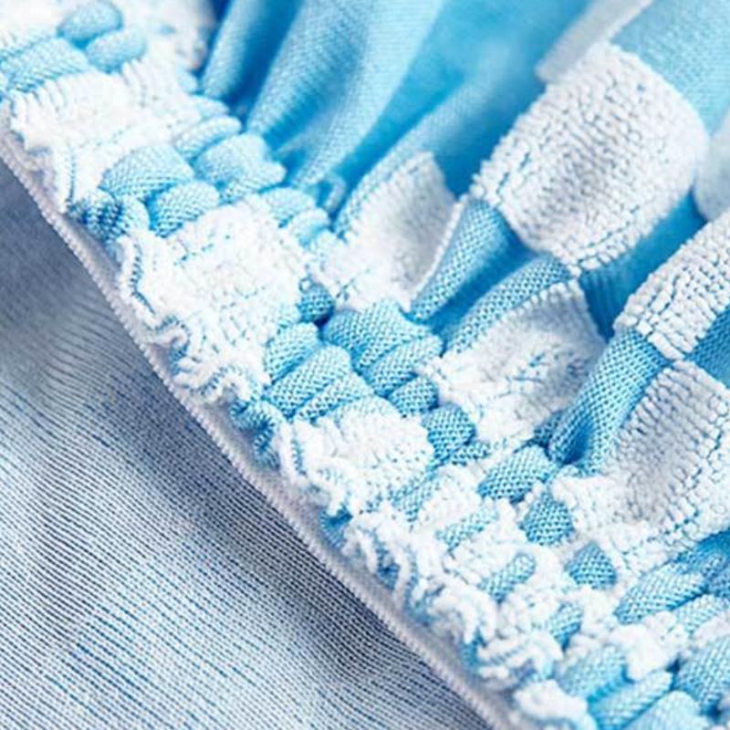 Thickened Elastic Chair Cover Plaid Pattern Breathable Non-Slip Decorative Seat Cover Universal Living Dining Room Chair Cover