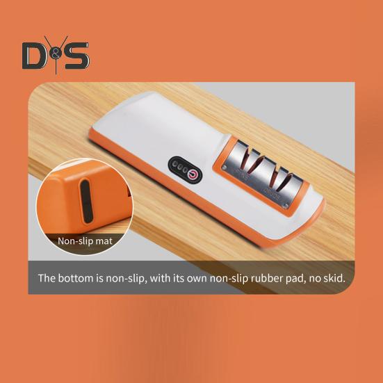 Elektrický ořezávátko nožů dobíjecí 2stupňový bezpečnostní design ořezávátko nůžek do kuchyně Rychlý a účinný nástroj na broušení čepelí