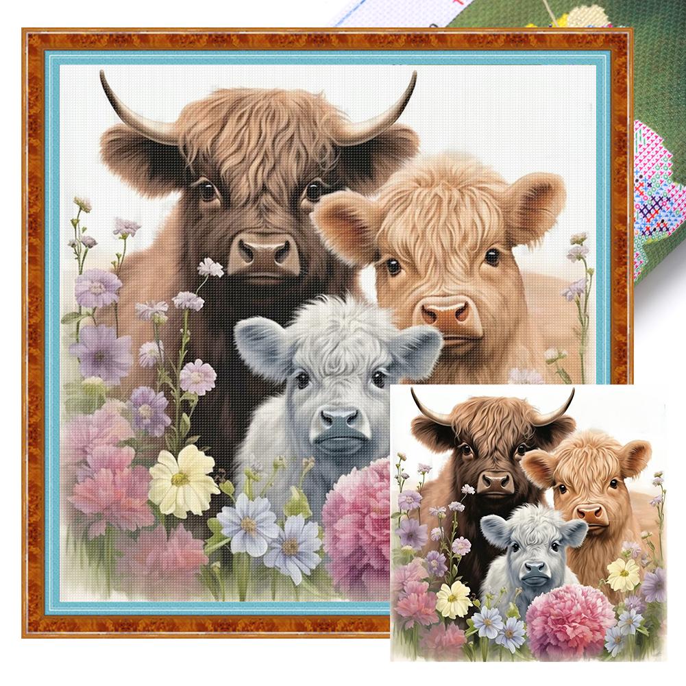 Tam Nakış Eko-pamuk İplik 11CT Baskılı Hayvan Çapraz Dikiş Kiti Sanat