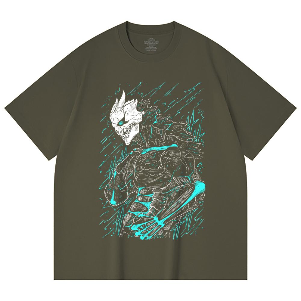 230 Gsm 100% Cotton Kaiju No 8 V8 Kafka Print Unisex Heavy Cotton T Shirt