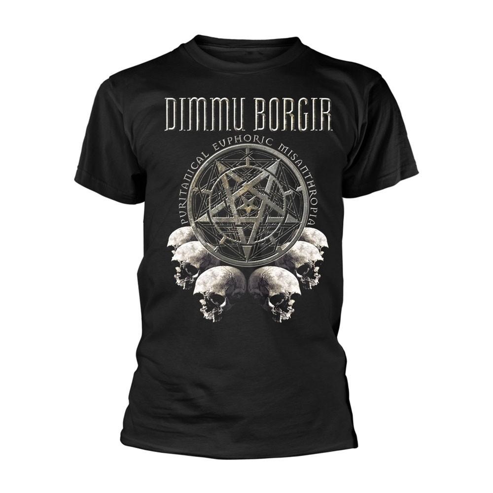 Men s Dimmu Borgir Puritanical Euphoric Misanthropia (skulls) T-shirt Medium M
