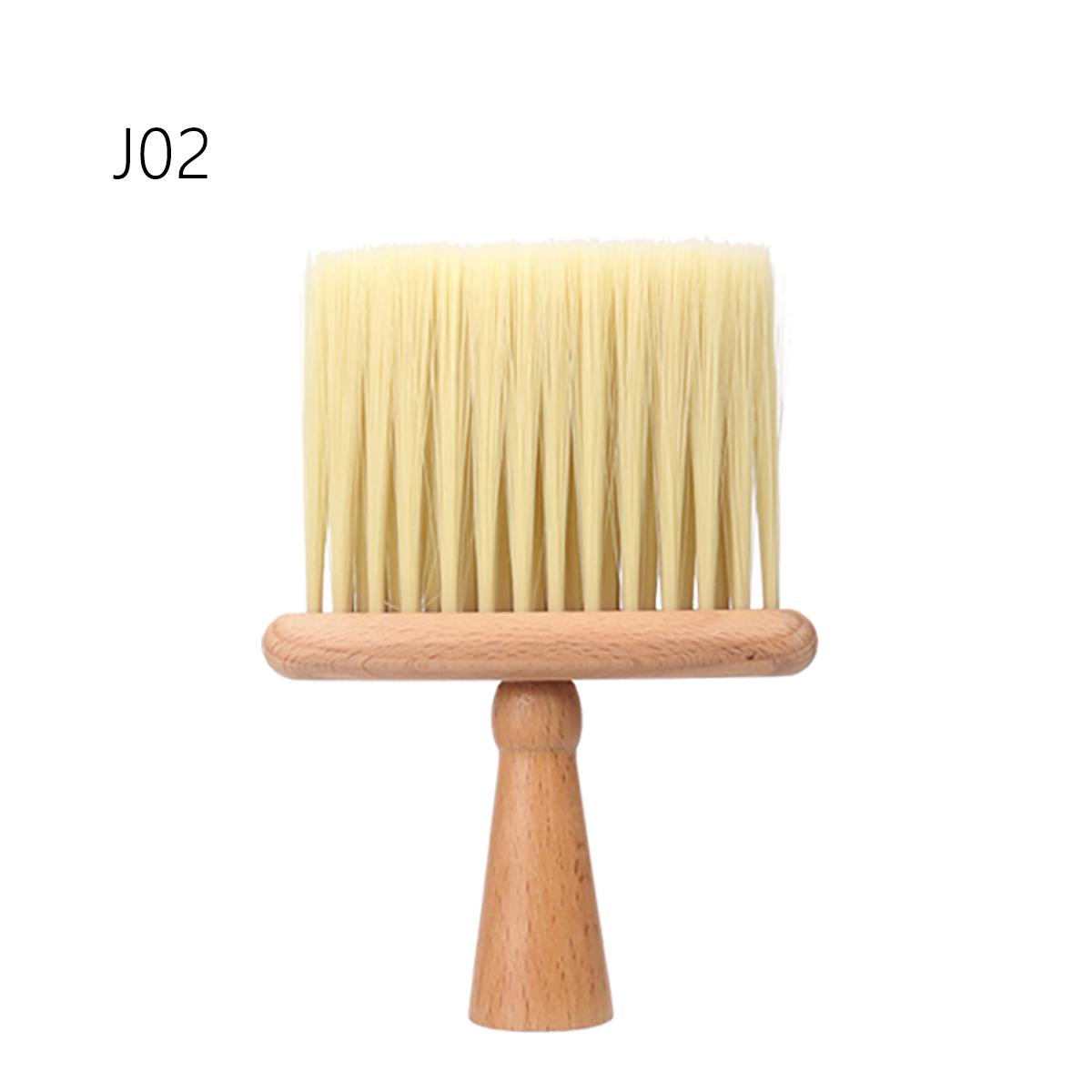 

1pc soft bristled brush wooden handle anti-static neck face cleaning brush hair care cleaning tool Special for real hair wigs