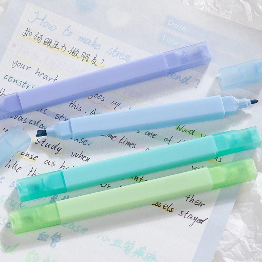 6 ks/sada Malování Graffiti Zvýrazňovač Šikmý Měkký Hrot Fluorescenční Pero Studentský Dárek