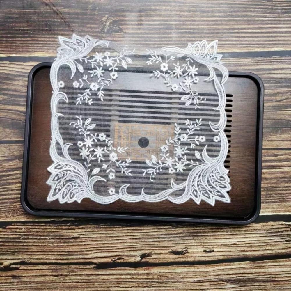Lace Table Placemat Square Coaster Antique European Embroidery Table Mat  Bar
