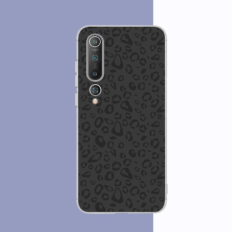 Leopard Print Black  Phone Case for Samsung S21 A10 for Redmi Note 7 9 for Huawei P30Pro Honor 8X 10i Cover