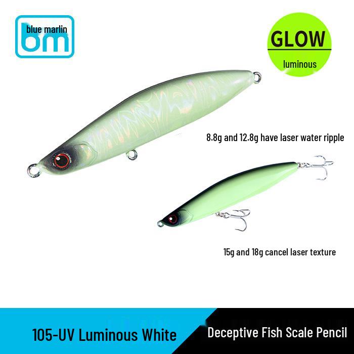 Bluefin Tuna Sinking Pencil: Ultimate Underwater Casting Lure for All Fish Layers, Perfect for Bass and Catfish.