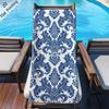 1pc Sandy Retreat Blue Floral Beach Towel, Large Soft Absorbent Beach Blanket, Essential for Beach Vacations Pool Travel Outdoor