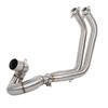 Motorcycle Full Exhaust System Circling Front Pipe Connect for Kawasaki Z650 Ninja 650(Silver)