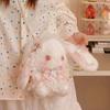 Süße Kaninchen Plüschtasche Lolita Prinzessin Umhängetasche Perlenkette Süße Crossbody-Taschen