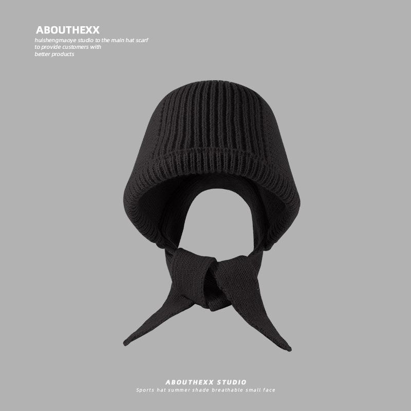 

Hat for Women In Autumn and Winter Korean Version of Knitted Little Red Hat Fashionable Versatile Warm Wool Hat Simple Balaclava Hat M（56-58cm）