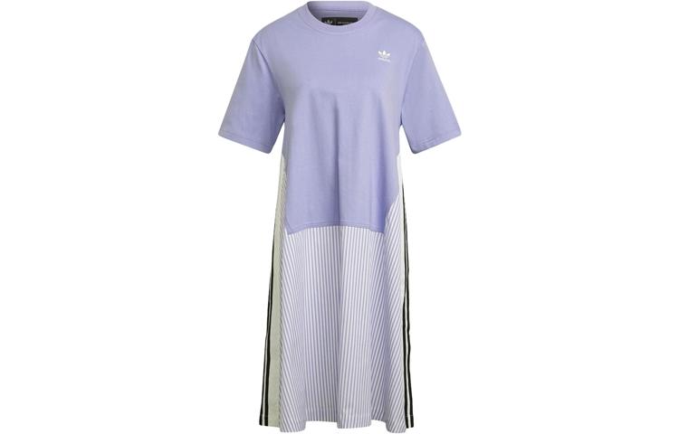 

adidas originals Crewneck Loose Shirt Dress Purple H59021 XS