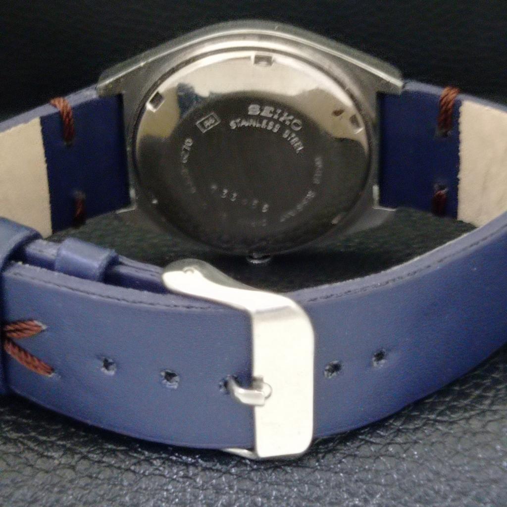 VINTAGE SEIKO 5 AUTOMATIC 6309A JAPAN MENS SKY BLUE COLOR DIAL WATCH a500835-5 R154-a500835