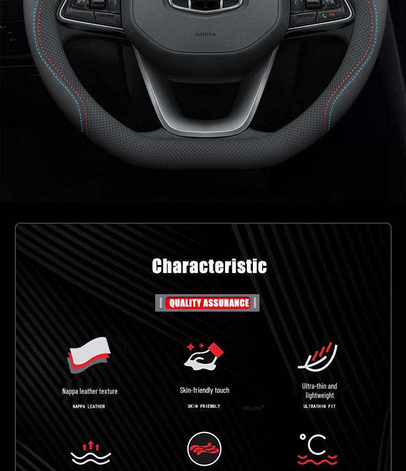 Universal Geely Panda Mini Steering Wheel Cover, All-Season, No-Sew Grip, Women's 2023 Thin Model