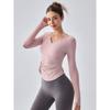 Mitaogirl Kendall V-neck Long Sleeves T-shirt Women's Thin Yoga Wear Running Quick-Drying Tops Sports Workout Clothes Autumn
