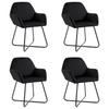 Day and Night - Day and Night Dining Chairs 4 Units Black Velvet