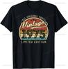 50th Birthday Gifts Men Women 50 Years Old Vintage 1975 Party T-Shirt Women Men Clothing Streetwear Graphic T Shirts Tops