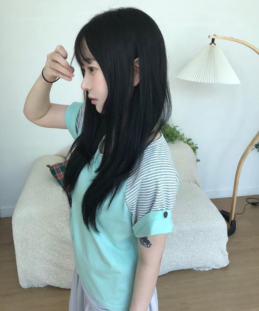 Onseuka Button Double Sleeve T (Mint Choco)