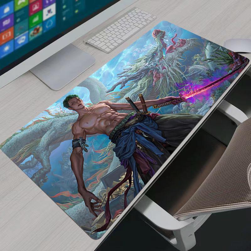Gaming Mouse Pads One Piece Zoro Gamer Home Computer HD Mousepad XXL Mouse Padss Keyboard Pad Carpet NonSlip Office Mouse Mats