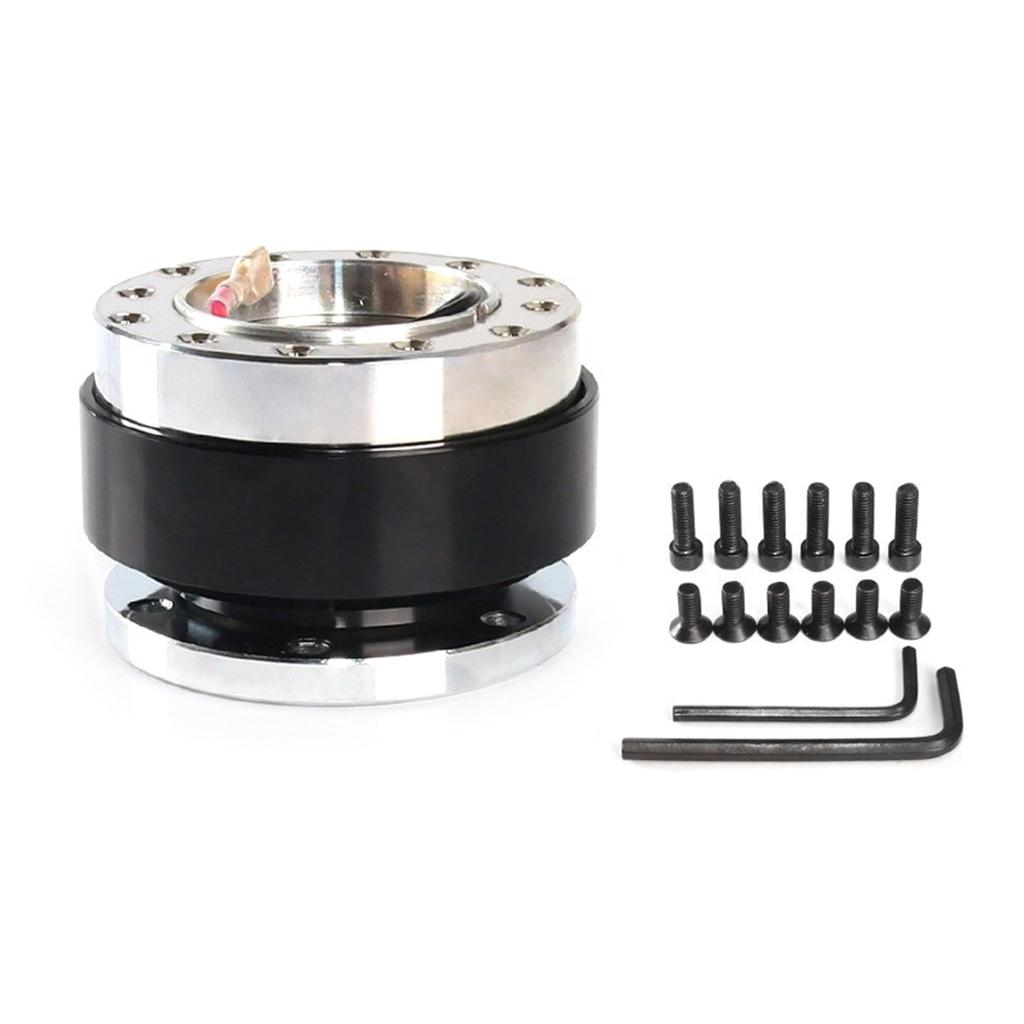 Motorsport Quick Release Steering Wheel Hub Mechanism Aluminum Adapter Accessories, for Various Models Easy Installstion