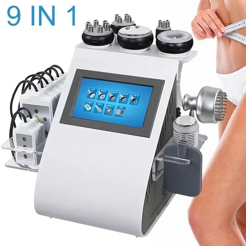 9-in-1 Professional Beauty Device RF Skin Lifting Cavitation Body Contouring Equipment