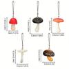 Keychains Funny Hanging Ropes Ornament Bag Outing Pendant Simulation Mushrooms Keyrings Creative Cute 1pc