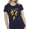 DC Comics Womens/Ladies Black Adam Golden Bolt Chest Cotton T-Shirt