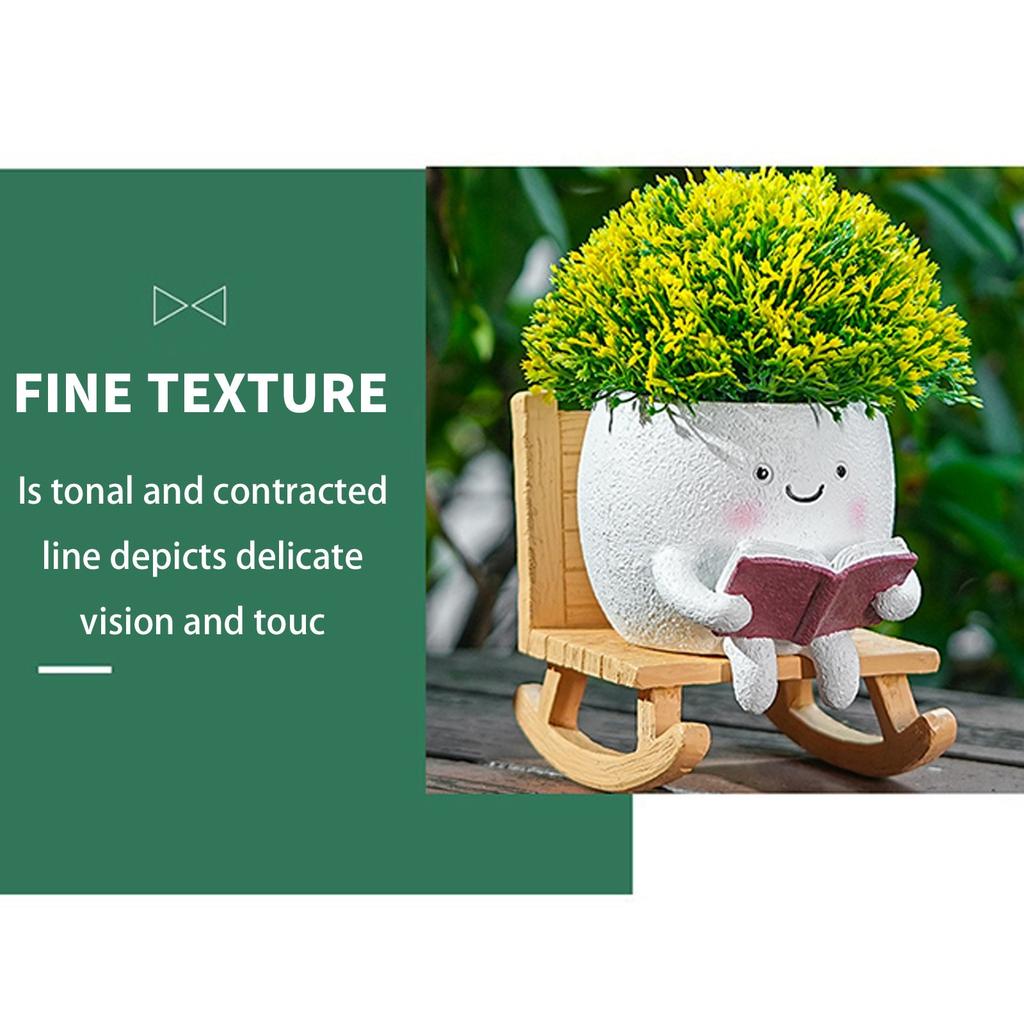 Rocking Chair Flowerpot, Suitable For Both Indoor And Outdoor Plants, Fun Vase Adds