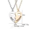 Best Friend 2dílný náhrdelník BBF Zlatá Stříbrná Barva Dutá Láska Šívání Náhrdelník Friendship Jewelry