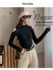 Women's Black Off-Shoulder Slim Fit Long Sleeve Korean Style Top