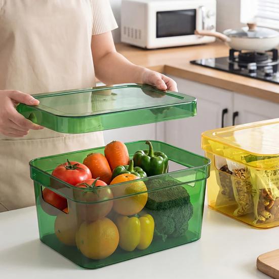 Feuchtigkeitsgeschützte Aufbewahrungsbox mit Deckeldesign Klare Sicht Stapelbarer Organizer Langlebiger Kunststoffbehälter für Zuhause
