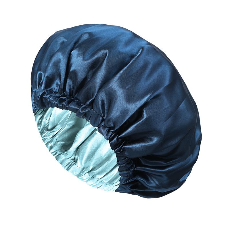 Ladies Fashion Stretch Hair Cap, Button Shower Cap