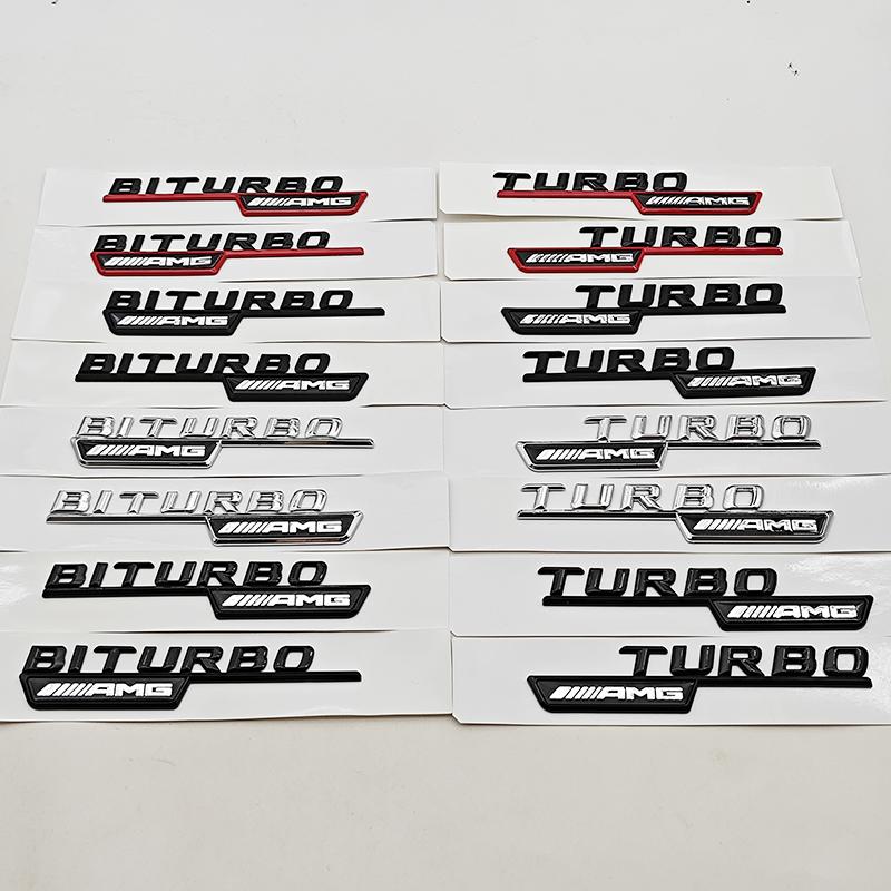 3D ABS Chrom Černý Stylingové Logo Auta Turbo AMG Znak Boční Odznak na Blatník Pro Mercedes Benz Třída AMG Samolepka Příslušenství  z15